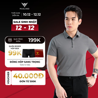 Áo Polo Nam Musland Trơn Seamless Không Đường May, Polo Thoáng Mát Co Dãn Cao Cấp Ap24003