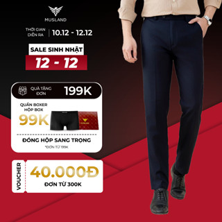 Quần Âu Nam Musland Cao Cấp, Form Slim-fit Đứng Chuẩn Công Sở Hiện Đại QA22005