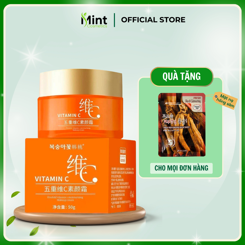 Kem dưỡng da Vitamin C - Kem lười Vitamin C dưỡng trắng da, nâng tông, đều màu, trẻ hóa da, chống nắng SPF 30 PA+++