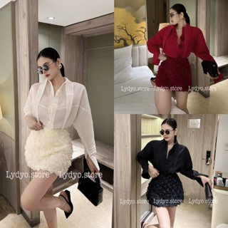 Set váy đầm voan bèo, cổ nhọn thiết kế cao cấp sang chảnh dự tiệc tiểu thư, vintage,dự tiệc cưới, đầm công sở sự kiện