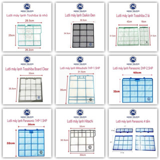 Lưới lọc bụi điều hoà Panasonic Hitachi Toshiba Daikin - Lưới lọc không khí máy lạnh