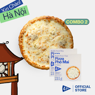 [Giao hoả tốc HCM và Hà Nội] Pizza 4P's Combo 2 Pizza 4 Cheese/ Pizza 4 loại phô mai đông lạnh - 211G