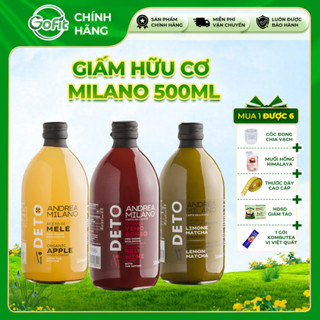 Giấm Táo Milano Detox Hữu Cơ Có Giấm Cái 500ml – Sản Phẩm Hữu Cơ, Tốt Cho Sức Khỏe | Gofit Mart