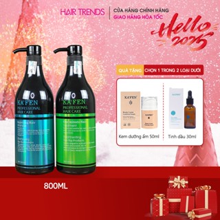 Dầu gội và dầu xả tóc KAFEN xanh CHÍNH HÃNG siêu mềm mượt cao cấp