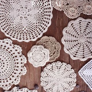  Miếng lót lọ hoa Tấm lót bình hoa bằng ren cotton trang trí bàn ăn làm phụ kiện chụp ảnh 