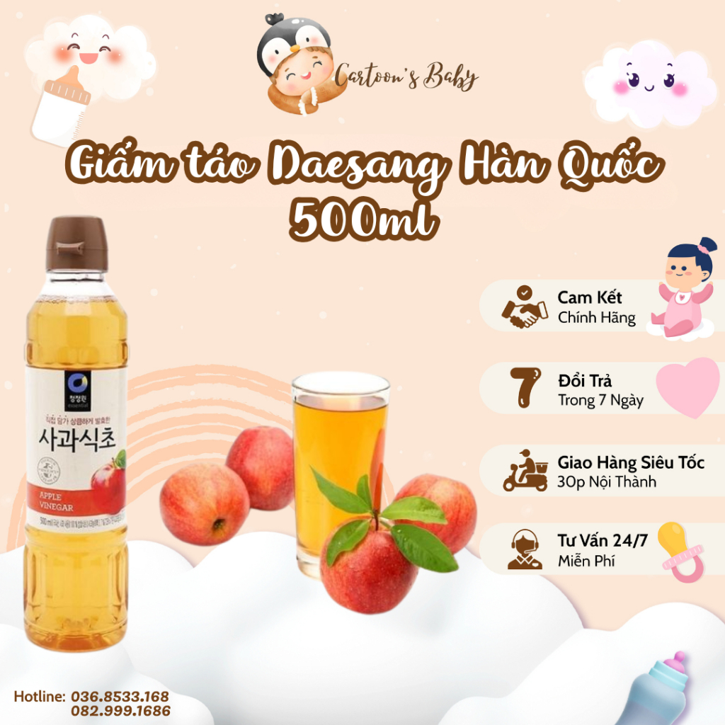 Dấm táo Hàn Quốc - 500ml (chai)