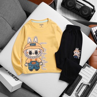 Bộ dài bé trai cotton xuất bé trai VNXK - Quần áo thu mặc ngủ bé trai 12 đến 40kg tinshop.hcm DT G65