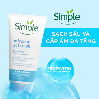 Sữa Rửa Mặt Simple Refreshing Facial Wash 150ml-Da Dầu Mụn, Nhạy Cảm (Mẫu mới)