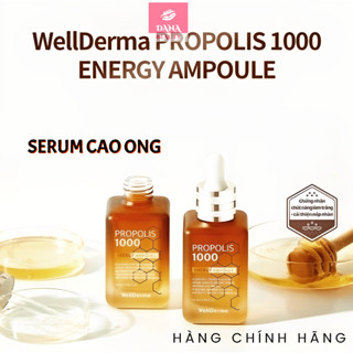 Serum Cao Ong Cải Thiện Nếp Nhăn, Trắng Da, Tinh chất kháng sinh cho da WellDerma Propolis 1000 Energy Ampoule 50ml 2025