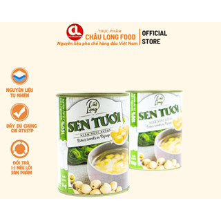 Combo 2 Hộp Hạt Sen Tươi Ngâm Nước Đường Asia Home Lon 565 gram