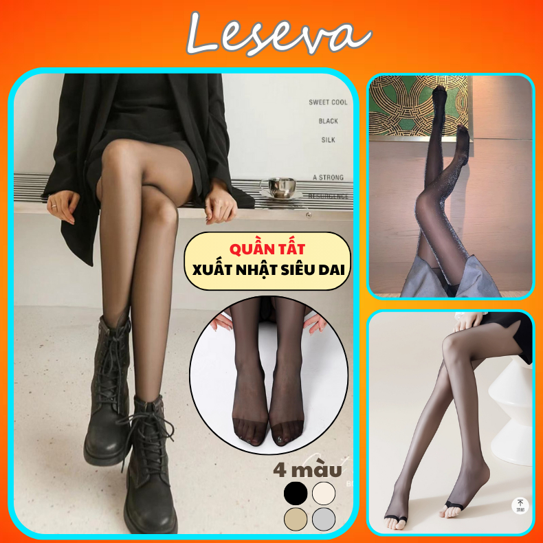 Quần tất xuất Nhật siêu rẻ, quần tất giấy tàng hình dai mịn co giãn chống rách thật chân QT01-LESEVA