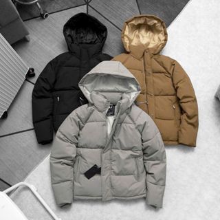 Áo Khoác Phao Nam H2T Cao Cấp, Chất Liệu Vải Dù Bông,  Ấm Áp, Thiết Kế Cổ Cao, Ba Màu Chuẩn Casual 1824