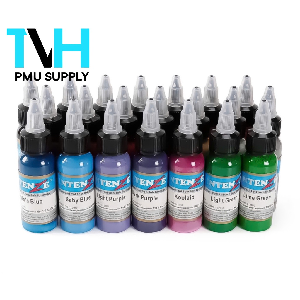 Mực Tập Phun Xăm Trên Da Giả INTENZEL Lọ 1OZ Sử Dụng Cho Phun Xăm Thẩm Mỹ, Tattoo - TVH PMU SUPPLY