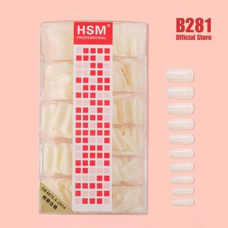  Móng Úp HSM Form Vuông Chính Hãng Loại Mặt Nhám Sẵn Nhiều Size 500 Móng - B281 Nail Official 