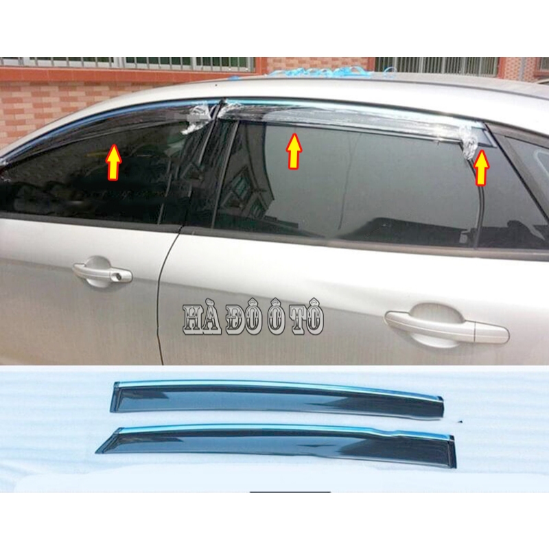 Vè Mưa Focus 2013 2014 2015 2016 2017 2018 Bản Sedan & Bản HatBach - Viền Che Mưa Cửa Ford Focus