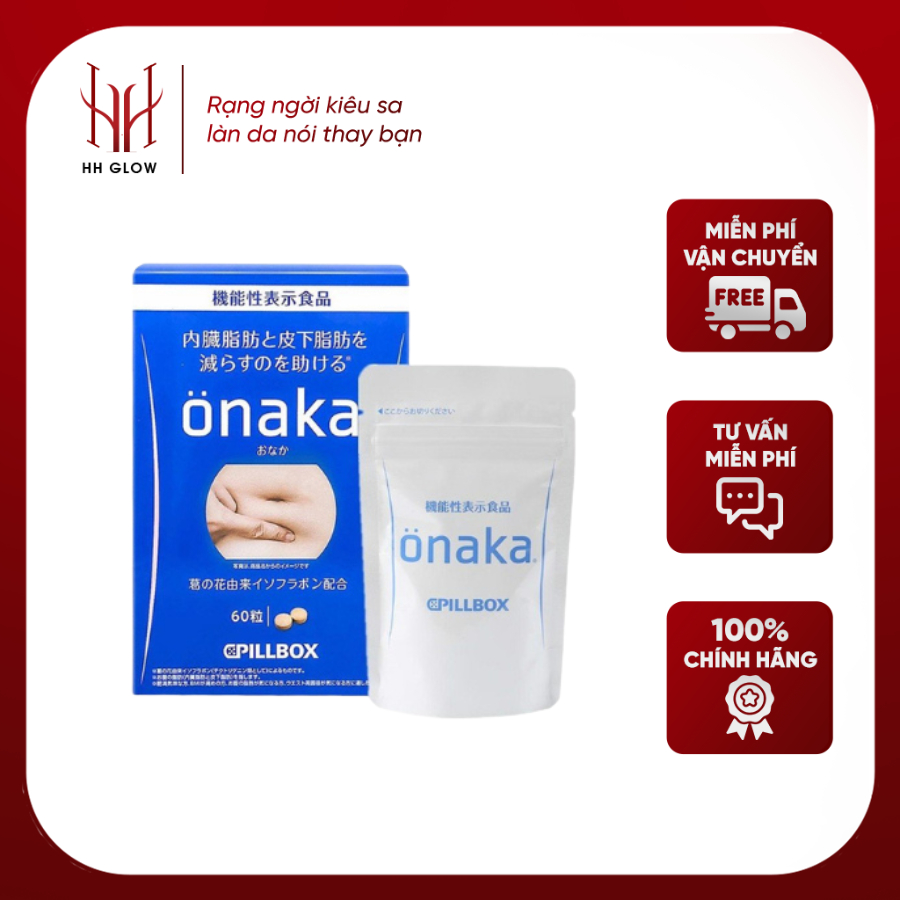Viên uống giảm cân, mỡ bụng hiệu quả Onaka của Nhật bản gói 60 viên date 2025
