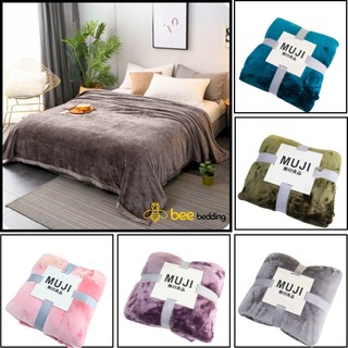  Chăn lông tuyết nhung MUJI Blanket 2mx2m2 xuất nhật Loại 1 Siêu Mềm Mịn Chăn văn phòng cao cấp 