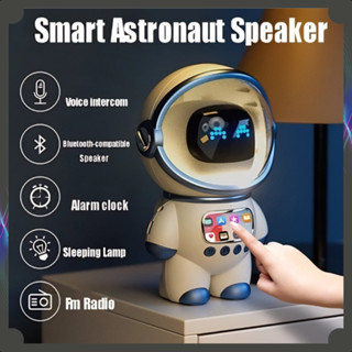 Loa bluetooth thông minh AI phi hành gia, loa không dây,loa nghe nhạc có đồng hồ báo thức đèn ngủ độc đáo