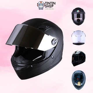 Mũ Bảo Hiểm Full face AGU Mẫu Trơn - BH Chính Hãng 12 Tháng