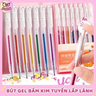  Set 36 màu bút gel kim tuyến lấp lánh bút đánh dấu bullet journal nhiều màu sắc 