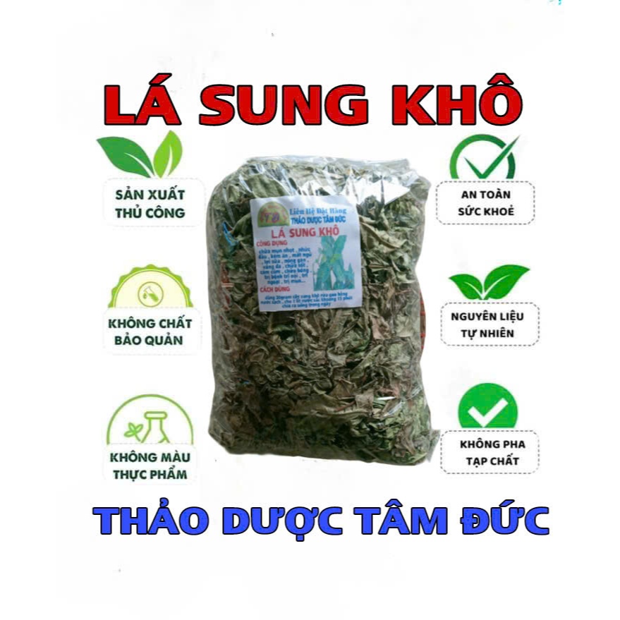 100g lá sung sấy khô không lẫn cành
