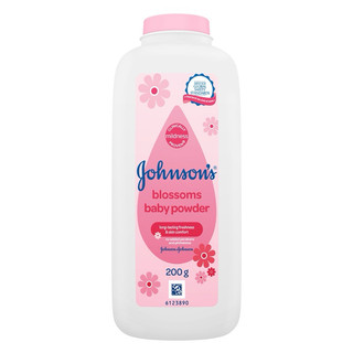 Phấn rôm Johson Baby Blossom Powder 200gr, mùi hương hoa hồng dịu nhẹ.
