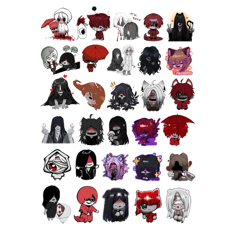 Sticker Homicipher Mr. Scarletella Mr. Chopped Mr. Hood Mr. Crawling Mr. Machete Mr. Gap MAU