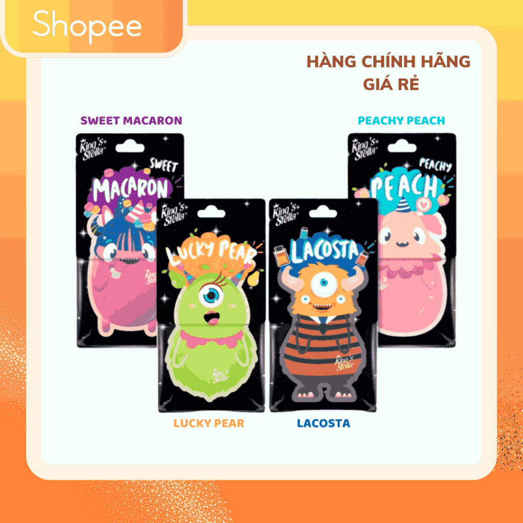 Miếng sáp thơm không khí tiện lợi King's Stella Little Monster - 13g