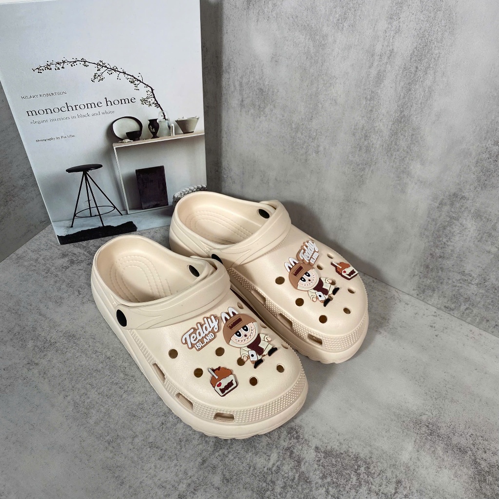 Dép Sục Cross Nam Nữ Đế Cao 4cm Tăng Chiều Cao Đi Mưa Chống Trơn Trượt Kiểu Dáng Unisex  TH4078