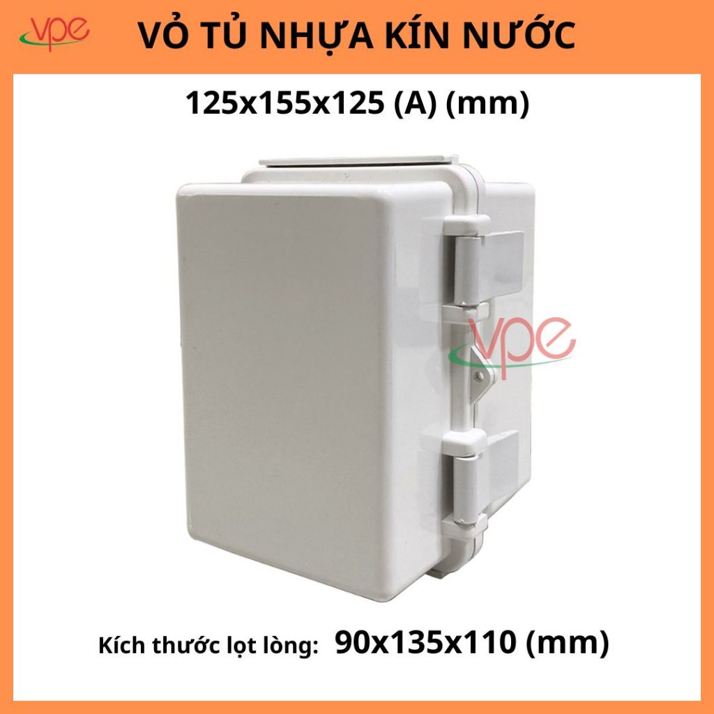 Tủ Điện Nhựa Kín Nước KYE Size A 125x155x125mm – Hộp Box Điện Nhựa Gia Đình Ngoài Trời