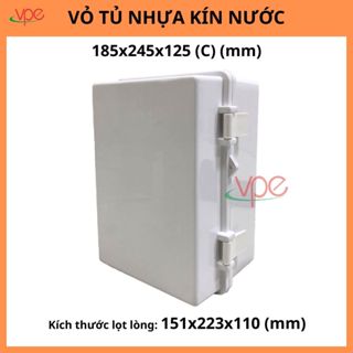 Vỏ tủ điện nhựa ABS 185x245x125 - Sử dụng trong nhà & ngoài trời