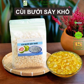 Cùi bưởi sấy khô, cùi bưởi sấy khô áo bột, 100 Gram - Nguyên liệu nấu chè bưởi, sản phẩm của Tiệm Trà Hoàng Tâm.