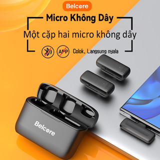 Micro Thu Âm Không Dây Cài Âo Cho ios Type c, Khử Tiếng Ồn Cao Cấp - Mic Thu Âm Không Dây Làm Vlog, Livestream Tiktok