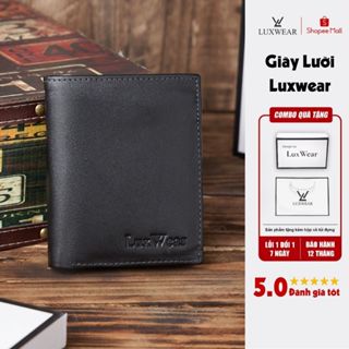 Ví nam đứng da bò cao cấp LuxWear bảo hành 12 tháng đựng được các giấy tờ khổ lớn full box VD01