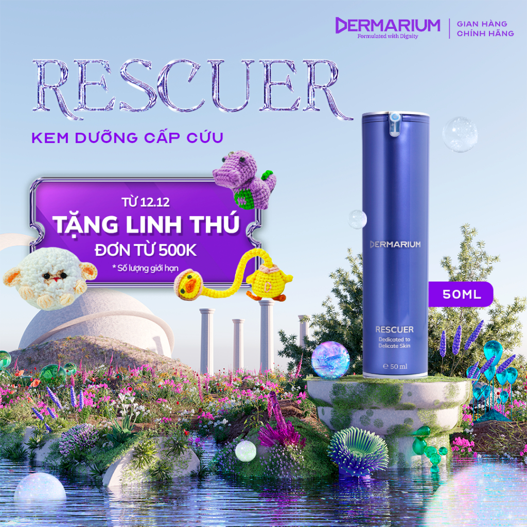 Dermarium Rescuer - Kem Dưỡng Hỗ Trợ Phục Hồi Cho Làn Da Căng Khô 50Ml