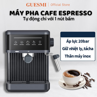 Máy Pha Cà Phê Tự Động Gia Đình Espresso  Mini, Máy Pha Cafe Capuchino áp suất 20 bar, bọt kem sữa siêu mịn