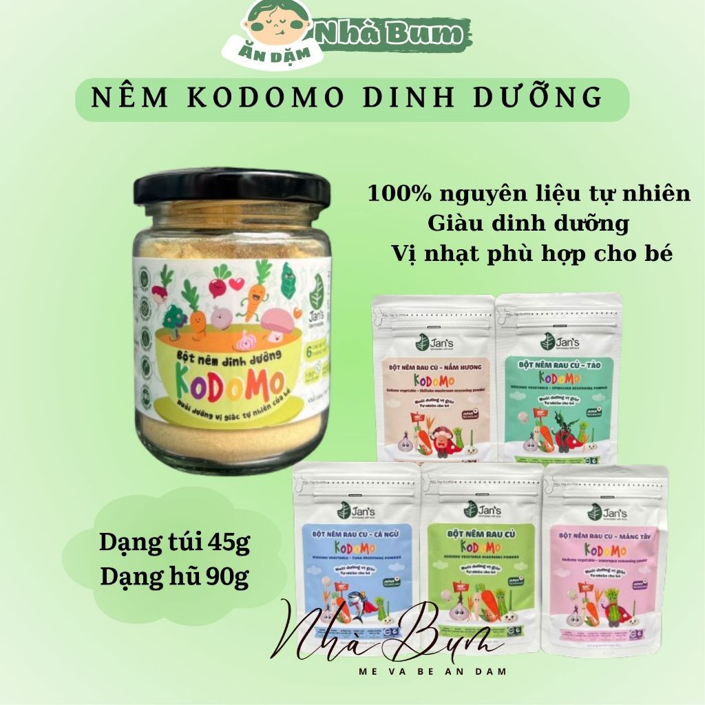 [Date 10 - 11/2025] Hạt Nêm Kodomo - Jan’s - Hạt Nêm Dinh Dưỡng Cho Bé Nêm Rau Củ Ăn Dặm