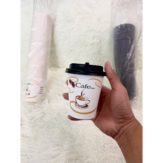 SET 100 CỐC GIẤY CÀ PHÊ IN 2 LỚP kèm Nắp, size 9oz (270ml) ly giấy chịu nhiệt, ly giấy nóng, dùng 1 lần