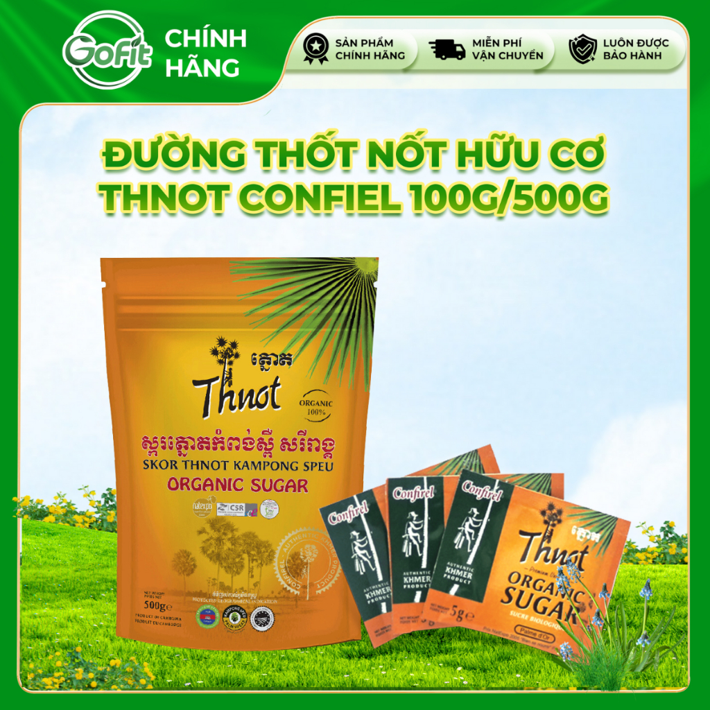 Đường Thốt Nốt Hữu Cơ Organic Thnot Confirel 500G &100G, Gofit Mart