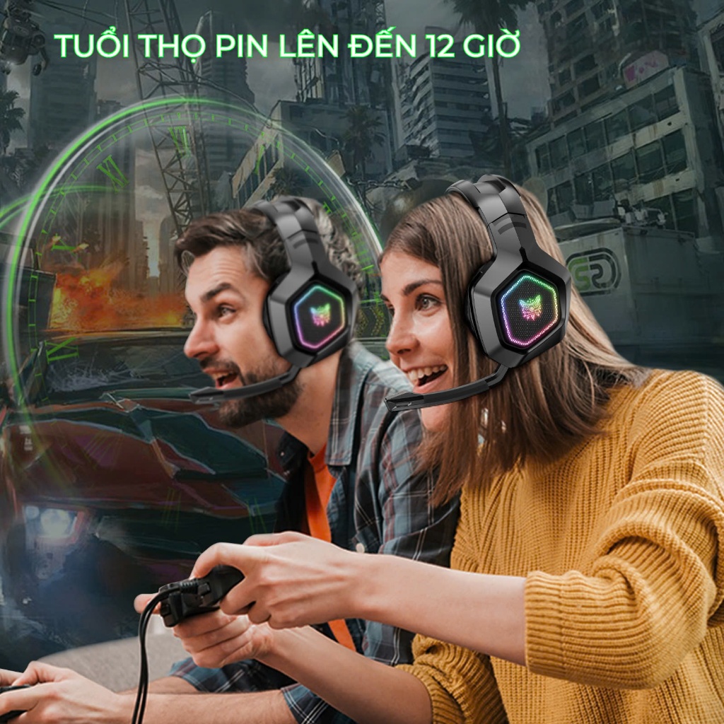 Tai Nghe Chơi Game Chụp Tai chống ồn Có Dây ONIKUMA X15 Có Mic Đèn RGB/LED Cho Máy Tính/ PC/ Laptop Gaming Headpho | BigBuy360 - bigbuy360.vn