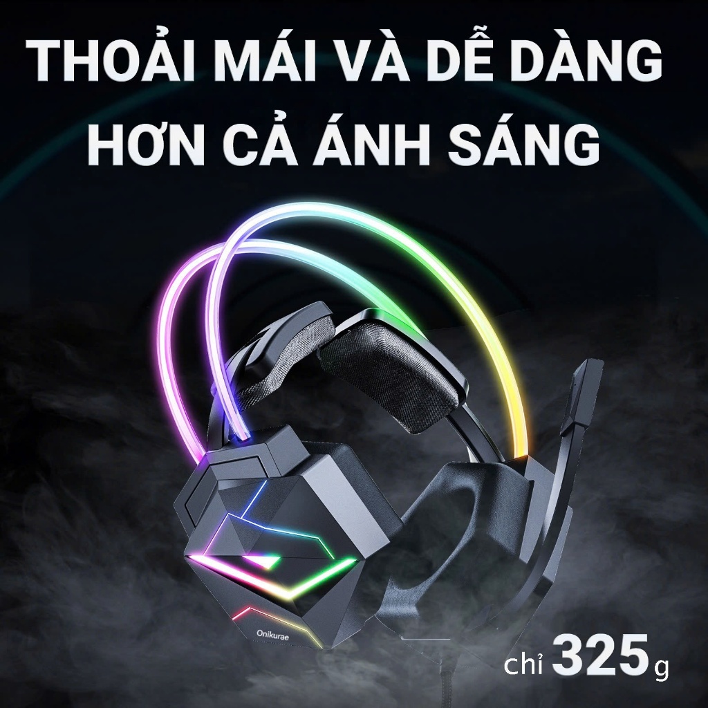 Tai Nghe Chơi Game Chụp Tai chống ồn Có Dây ONIKUMA X15 Có Mic Đèn RGB/LED Cho Máy Tính/ PC/ Laptop Gaming Headpho | BigBuy360 - bigbuy360.vn