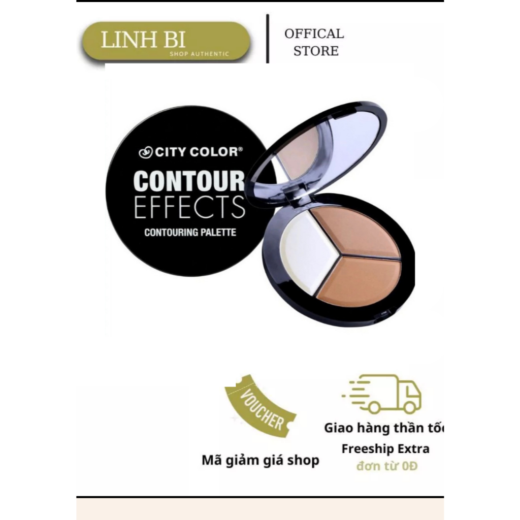 Phấn Tạo Khối 3 Ô City Color Contour Effects Palette 3.5g