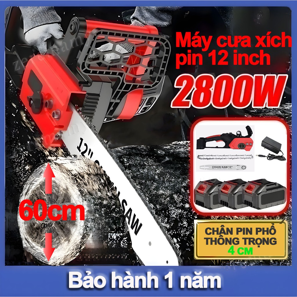 cưa xích chạy pin 21v 3800w,máy cưa pin cầm tay 12 inch,máy cưa xích dùng pin,máy cua xich pin,Không