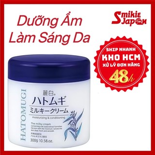 Kem Dưỡng Trắng Hatomugi 2in1 Dưỡng Ẩm 24H + Sáng Da Toàn Thân The Milky Cream Nhật Bản 300g
