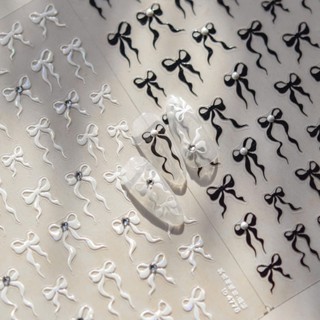 Sticker Lụa hình nơ dán nail trang trí móng