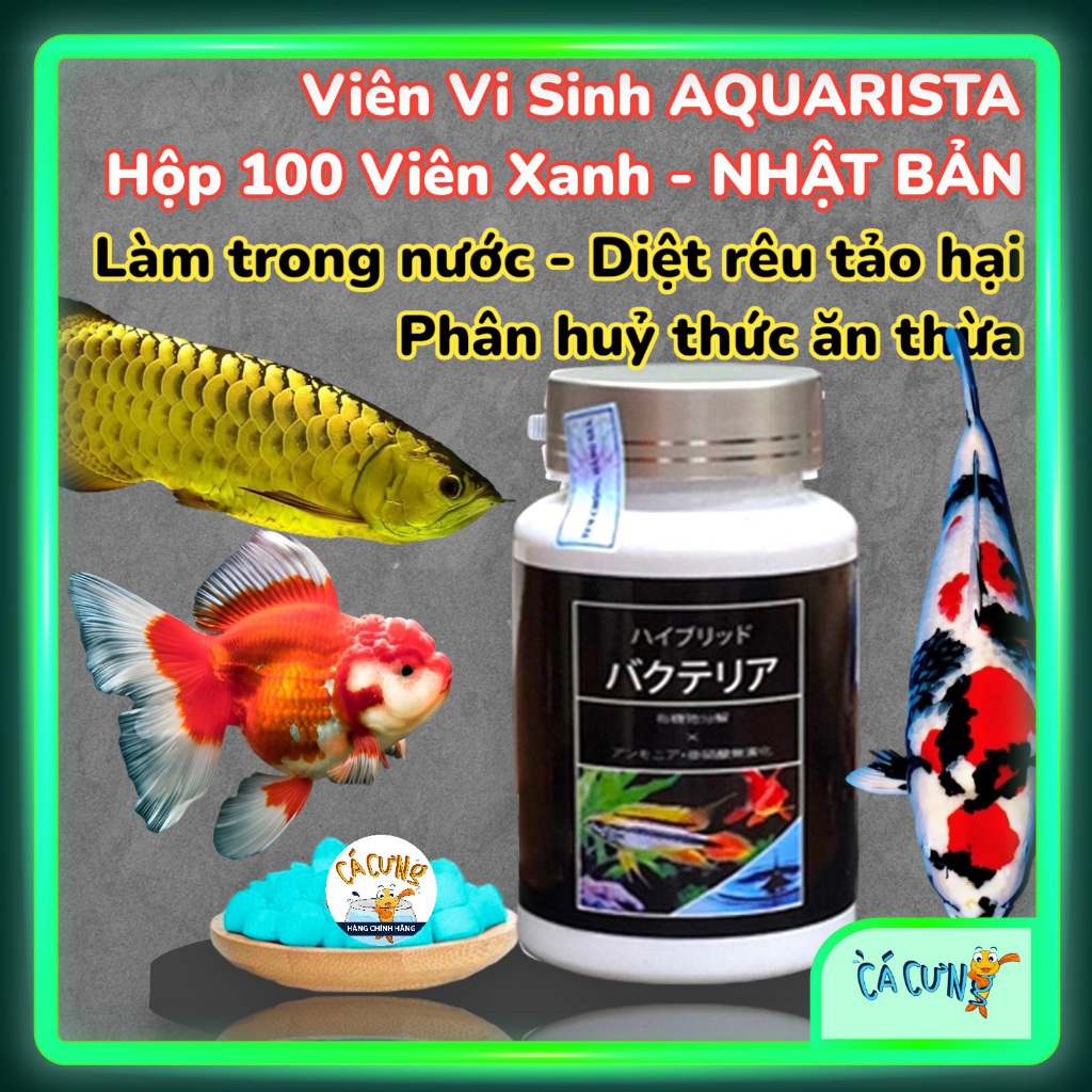 Vi Sinh Aquarista Nhật Bản 100v - Vi sinh viên nén làm trong nước cho cá cảnh (HÀNG CTY NHẬT)