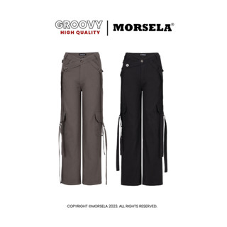  MORSELA® chính hãng - Quần dài kaki nữ túi hộp GROOVY PANTS cao cấp ống rộng  phong cách y2k hiện đại - Cargo Pant 