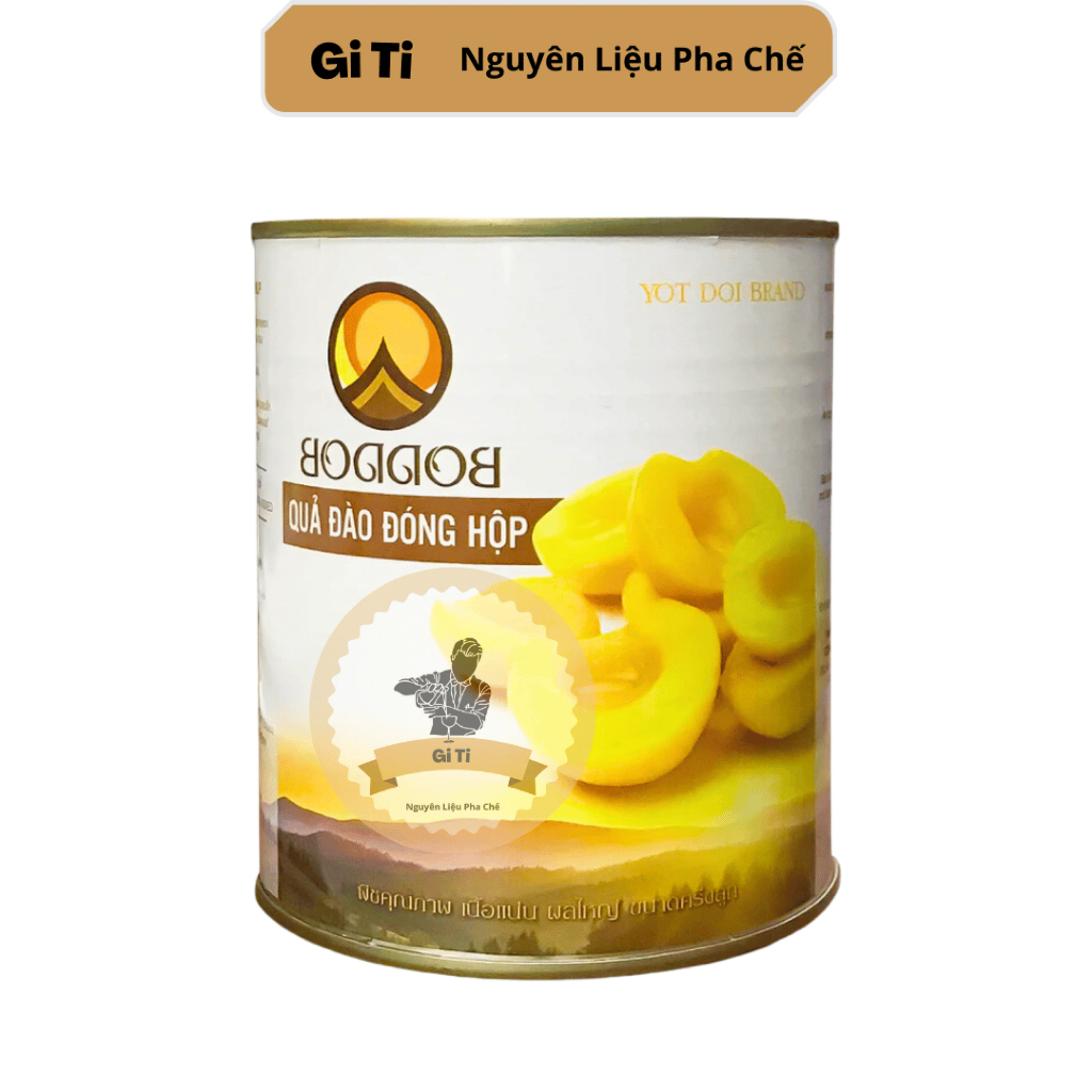 [Chính Hãng] Date mới | Đào Ngâm Thái Lan BODDOB Lon 820g