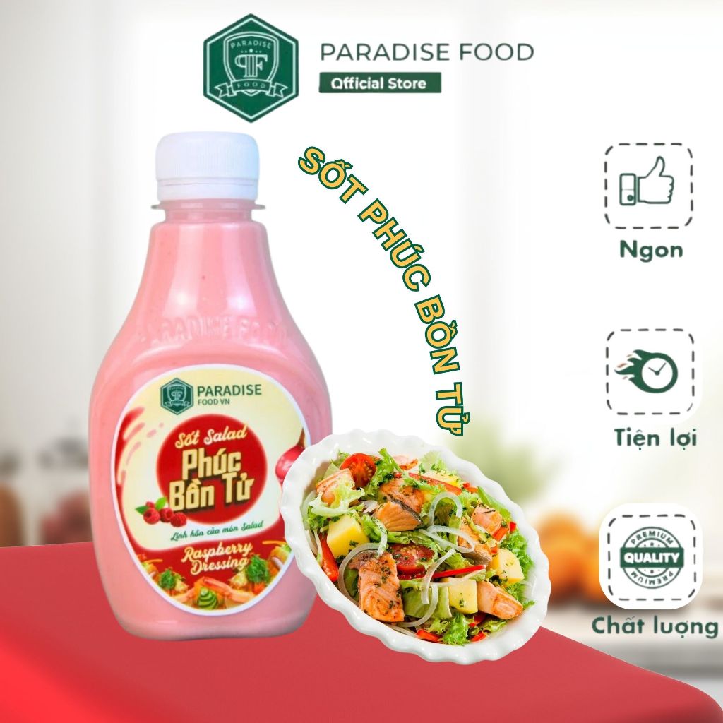 Sốt Phúc Bồn Tử PARADISE - Sốt salad rau, hoa quả, chấm hải sản, đồ nướng, làm gỏi - 250ml