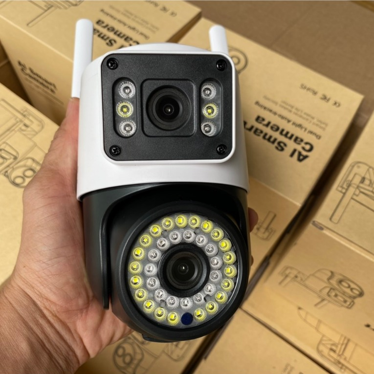 Camera Wifi Yoosee 2 Mắt Ngoài Trời Q42D - Hình Ảnh Sắc Nét Góc Quan Sát Rộng - Xoay 4 Chiều Đàm Thoại 2 Chiều Tiện Lợi